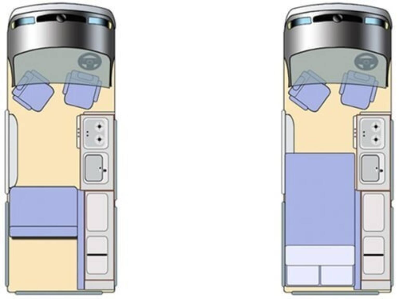 Campervans vw transporter layout